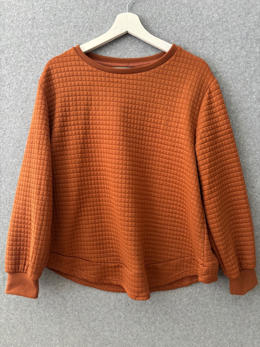 New Cozy Waffle Knit Pullover OXL Rust - Picture 2 of 7